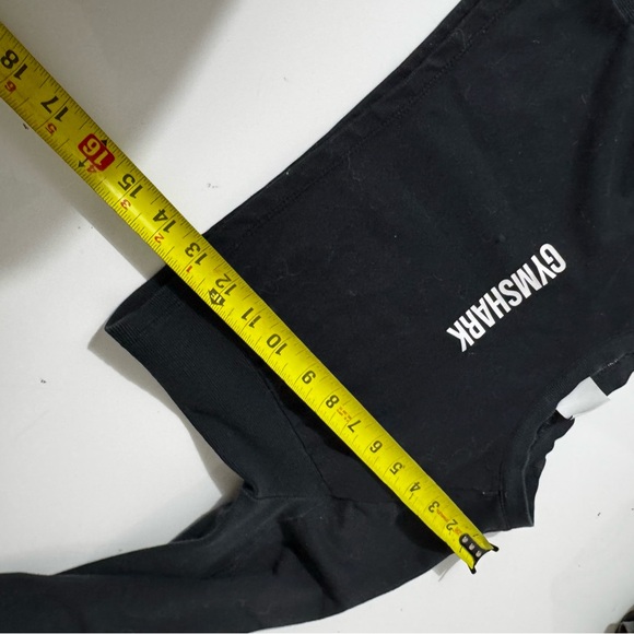Gymshark Black Long Sleeve active leisure yoga workout Crop Top - Picture 4 of 5